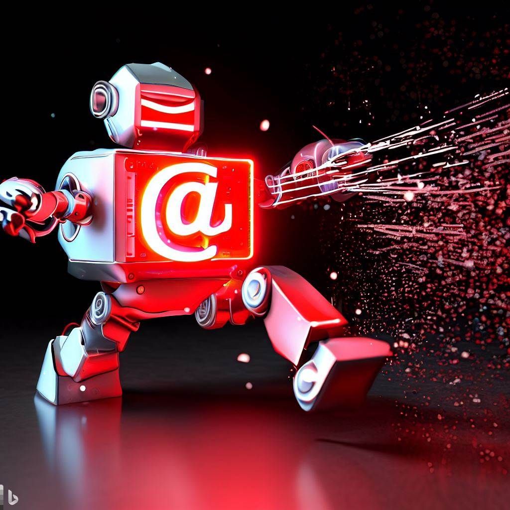 A robot that blasts out emails