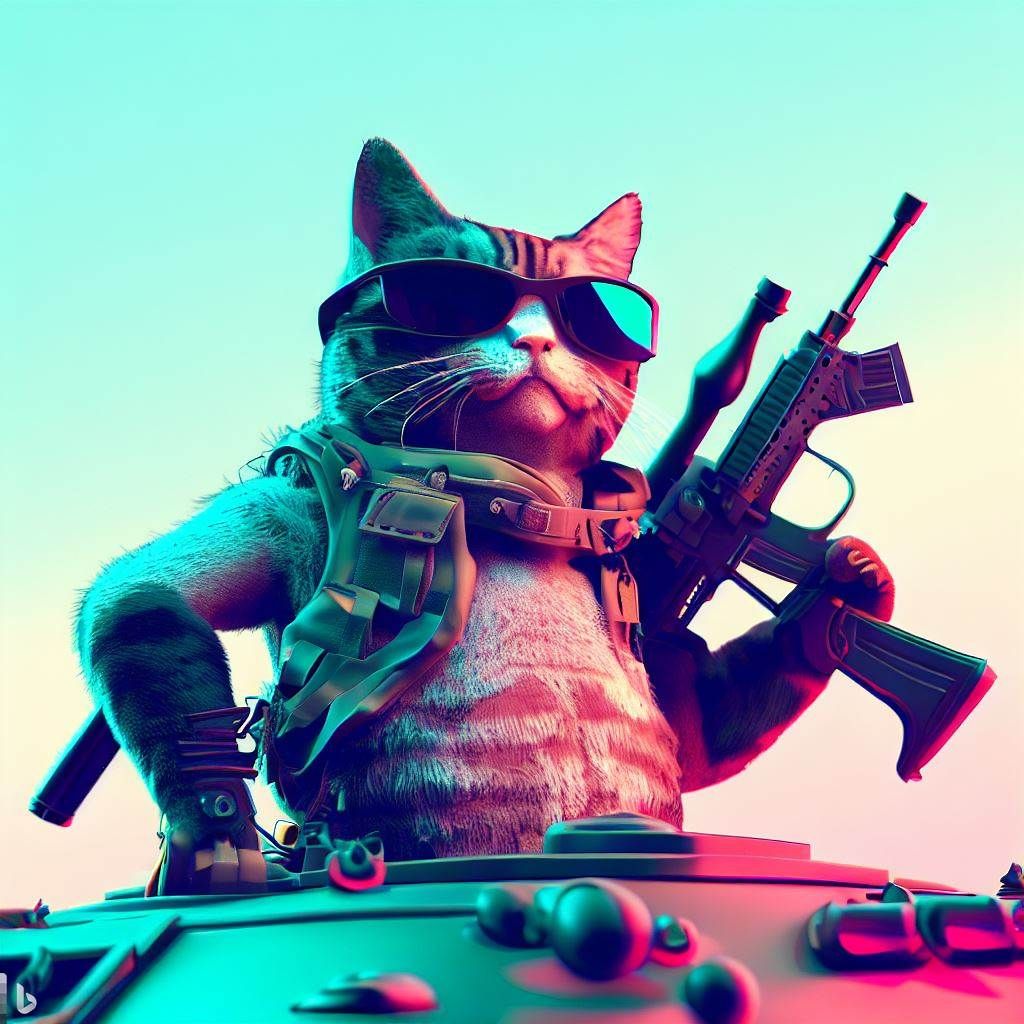Kitty Army photo series in combat.